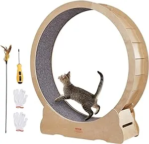 VEVOR Cat Exercise Wheel Large Cat Treadmill Wheel for Indoor Cats - 52 inch