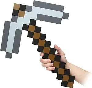 Think Geek Minecraft Pick Axe Foam Weapon Action Figure Accessory