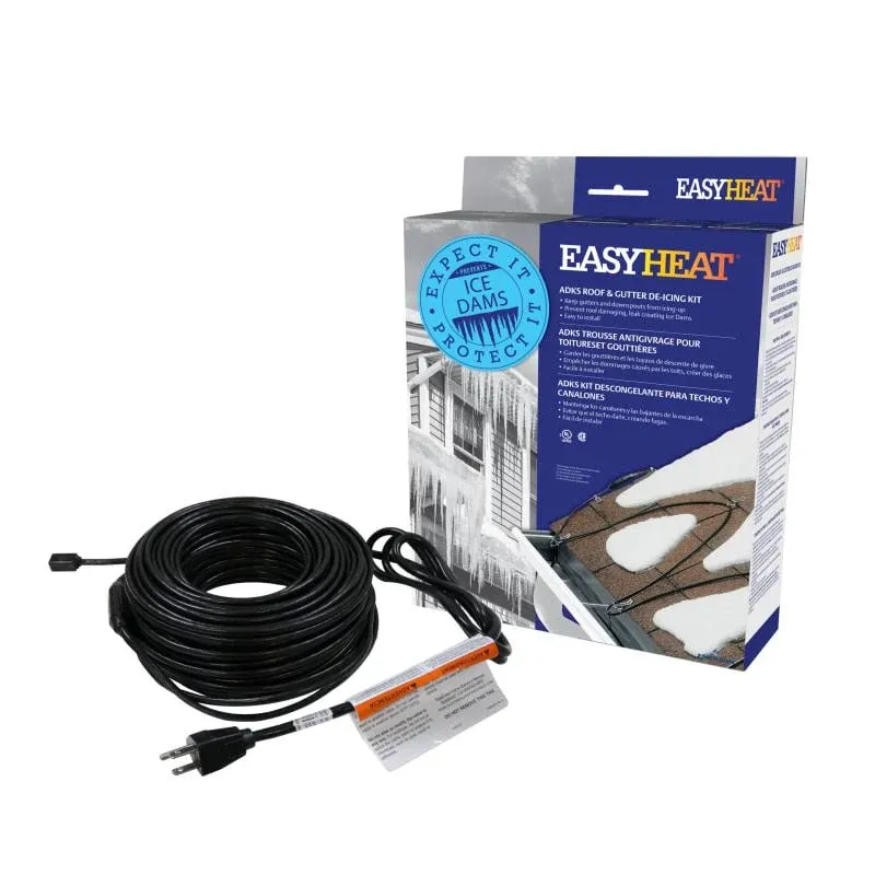 Easy Heat ADKS-1000 Roof & Gutter De-Icing Cable, 200'