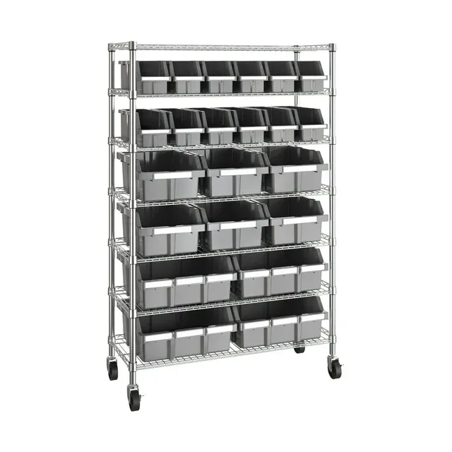 Seville Classics 7-Tier NSF 22-Bin Rack