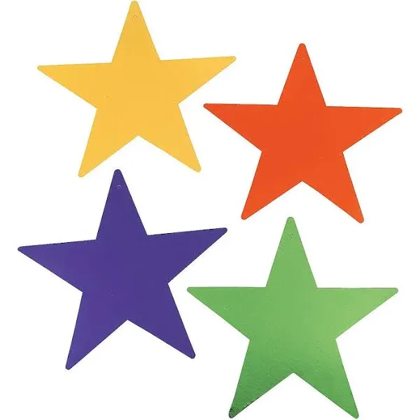 Fun Express 12" Cardboard Star Decor