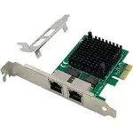 2.5G PCIE To 2 Ports RJ45 Server NIC 2500Mbps Visual Acquisition Lan Cards