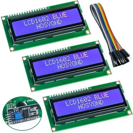 3 unids I2C IIC 1602 módulo de pantalla LCD 16x02 módulo de pantalla LCD para Arduino Raspberry Pi