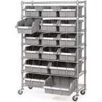 Commercial 7 Tier NSF 16 Bin Shelving Rack - Seville Classics