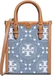 Tory Burch Women's Monogram Denim Mini Tote