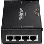 NEW TRENDnet TPE-147GI 65W 4-Port Gigabit PoE+ Injector 4 x PortsData in gigabit