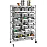 Commercial 7 Tier NSF 16 Bin Shelving Rack - Seville Classics