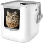 Modkat MKXL103 XL Litter Box Top-Entry or Front-Entry Configurable White