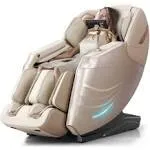 RELX Massage Chair Full Body, Zero Gravity Shiatsu Massage Chair with SL Track, Yoga Stretching, Foot Rollers, Waist Heating, AI Voice Control and Bluetooth (Venus Pro Beige)