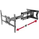 Physix 4100 Long Arm TV Wall Mount for 32-85 inch Screens Extra Long Extension Up to 40 Inch Heavy-Duty TV Mount Holds up to 120 lbs Full-Motion, Swivels Up to 180° Max. VESA 600x400, Black