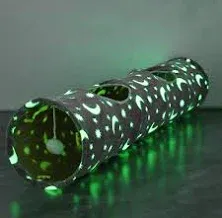 LUCKITTY Cat Tunnel Tube with Plush Ball Toys Collapsible Self-Luminous Photoluminescence, for Small Animals Pets Bunny Rabbits, Kittens, Ferrets