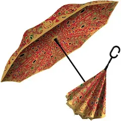 RainCaper Fine Art Reverse (inside-out) Umbrellas (Klimt Hope II Red)