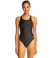 Speedo Super Pro Back Solid Basic Swim Suit Women&#039;s Size D34 8/34 Black 819002