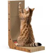 L Shape Cat Scratcher Cat Scratching Pads with Multiple Cat-Friendly Features.Durable