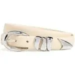 Madewell Triple Metal Keeper Belt Women's Belts Ecru : LG