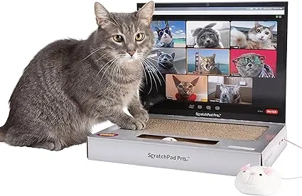 Das Original ScratchPad Pro – Laptop-Katzenkratzer aus Karton, interaktives Katzenspielzeug für Indoor-Katzen, Kätzchenbedarf und Katzenutensilien von Relatable