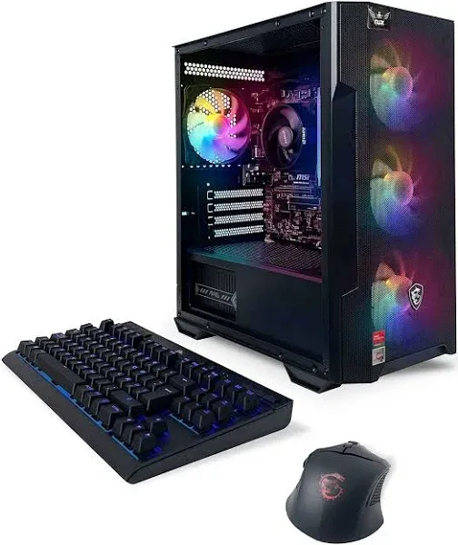 NSXGAMING Nova Desktop Gaming Computer (AMD Ryzen 5 5600G, 16GB 2 * 8 GB DDR4 3600, 512Gb M2 NVME SSD, RGB Fans, Windows 11 Home 64-bit Ready, Wify Ready, Mouse and Keyboard)