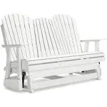 Hyland wave White Outdoor Glider Loveseat