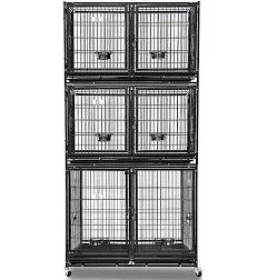 Homey Pet 43" Stackable Heavy Duty Cage w/Feeding Doors and Divider