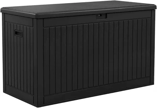 YITAHOME 260 Gallon Extra Large Deck Box Double-Wall Resin Outdoor Storage Box with Flexible Divider for Patio Cushions Pool Supplies