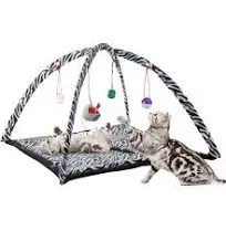 &#034;Interactive Cat Activity Center with Toys and Fleece Mat&#034;