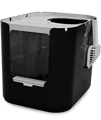 Modkat® XL Litter Box, Top or Front-Entry Configurable, includes Scoop - Black