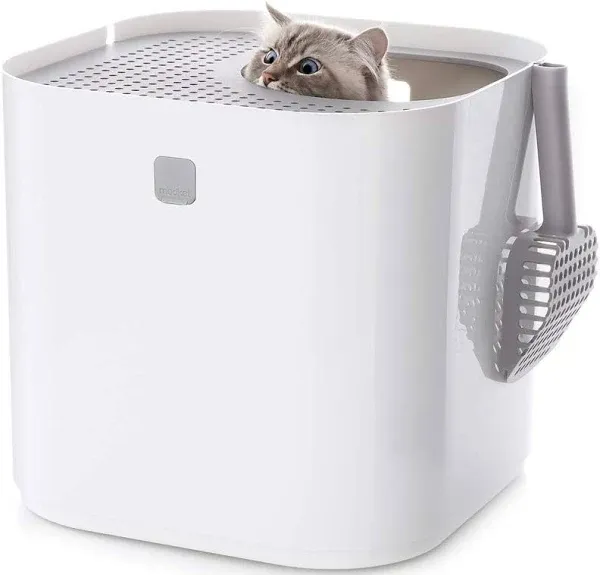 Modkat Litter Box, Top-Entry, Includes Scoop and Reusable Liner