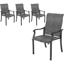 UDPATIO Patio Chairs Set of 2, Outdoor Dining Chairs with Textilene, Metal Frame for Garden,Khaki