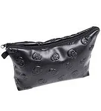 Warmtree Fashion Black Skull Cosmetic Bag Makeup Storage Bag Toiletry Organizer Pencil Case Handbag