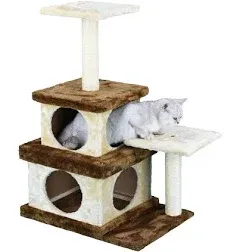 Homessity 32-inch Lightweight Beige and Brown 2 Condo Cat Tree