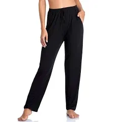 Envlon Women's Yoga Pants with Pockets Comfy Stretch Loose Wide Leg Casual Pants Breathable Running Workout Lounge Pants