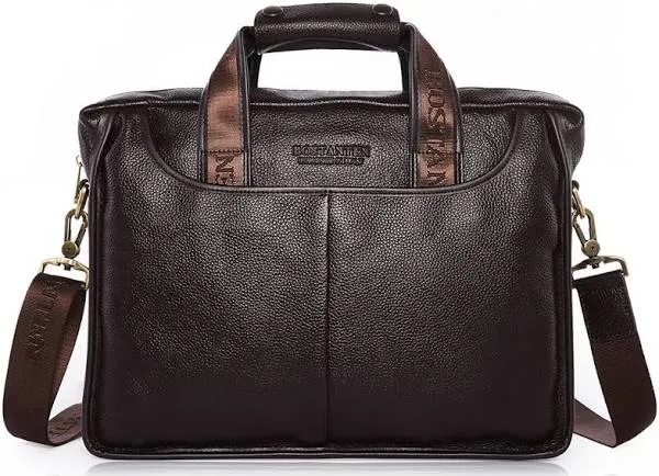 BOSTANTEN Leather Briefcase Handbag Messenger Business Bags for Men