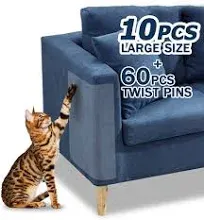 10 PCS Furniture Protectors from Cats, 17&#034;x13&#034; Clear Self-Adhesive Anti Cat S...