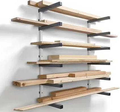 Wall Mount Metal Lumber Storage Rack 6-Level Organizer W/ 660lbs Weight Capacity