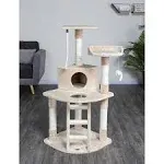 Go Pet Club 48 in. Beige Cat Tree Condo Furniture