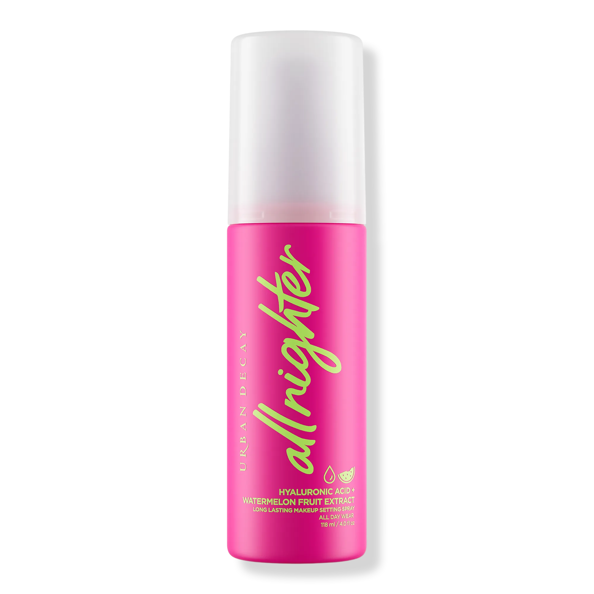 Urban Decay All Nighter Hyaluronic Acid Waterproof Dewy Setting Spray for Face, Luminous Glowy Look, Long-lasting, Smudge-proof & Transfer-resistant Makeup, Refreshing Watermelon Scent