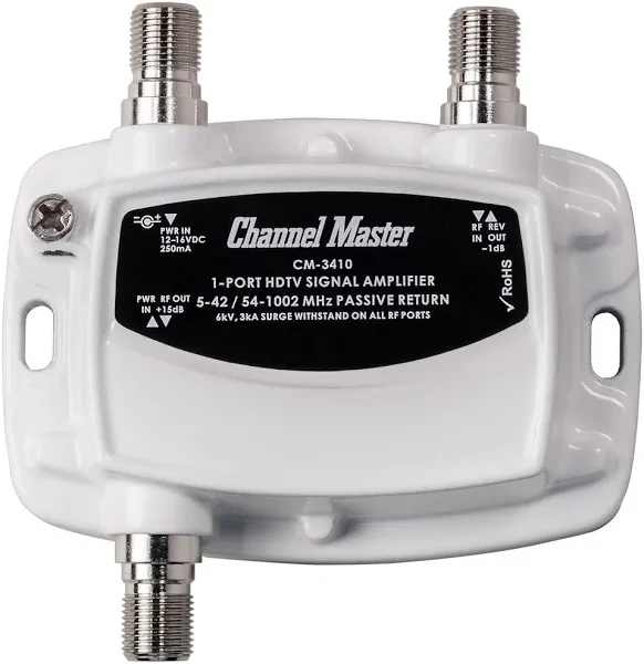 Channel Master Ultra Mini TV Antenna Amplifier, TV Antenna Signal Booster for Improving Antenna or Cable TV Signals to a Single Television