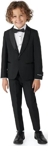 NWT OppoSuites Jet Set Pant Suit Jacket Tie Set Size 4Y Youth Black