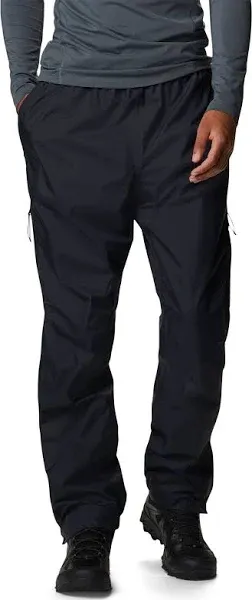 NWT Columbia Pouring Adventure II Rain Pants Mens 2XL Black Omni-Tech Waterproof