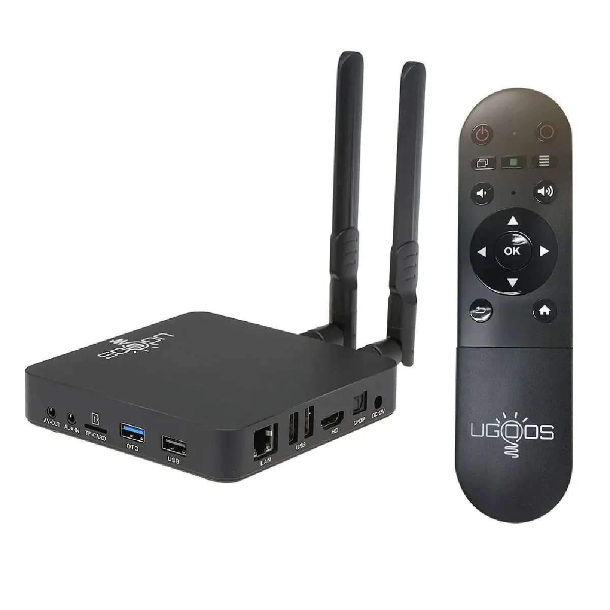 UGOOS AM6 Plus Smart Android 9.0 TV Box Amlogic S922X-J UHD 4K Media Player 4GB LPDDR4 32GB EMMC 2.4G &amp; 5G WiFi 1000M LAN BT 5.0 H