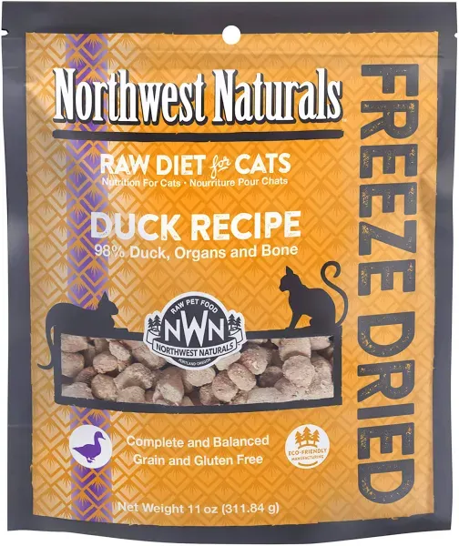 Northwest Naturals Cat Freeze Dried Food Duck 11 oz