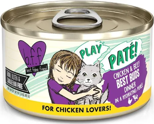 BFF Cat Play Best Buds Chicken 2.8 Oz. (Case of 24)