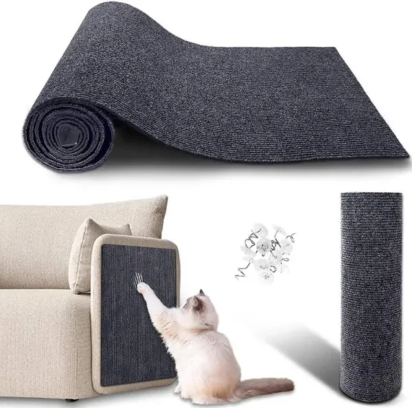 78.7&#034;x15.8&#034; Cat Scratching Mat - Trimmable Self Adhesive DIY Climbing Cat Scr...