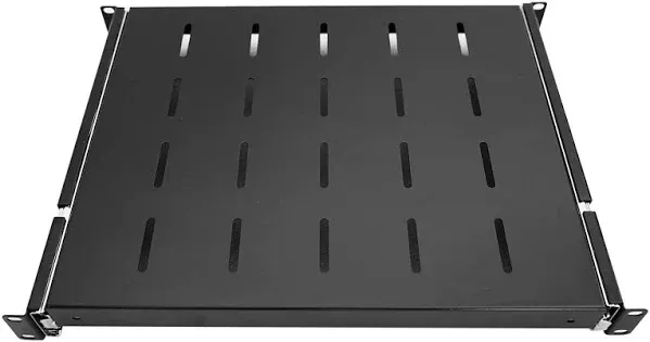 RAISING ELECTRONICS 2Pack Sliding Rack Server Shelf 1U 19inch 4 Post Rack Mount-Adjustable 15inch-22inch