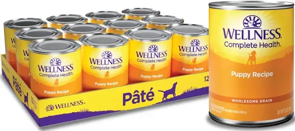 Wellness Complete Health Just for Puppy Canned Dog Food, 12.5-oz, Case of 12