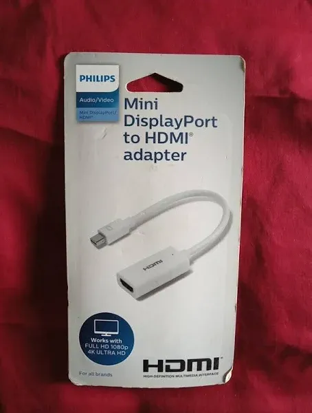 Philips Mini DisplayPort to HDMI Adapter - White