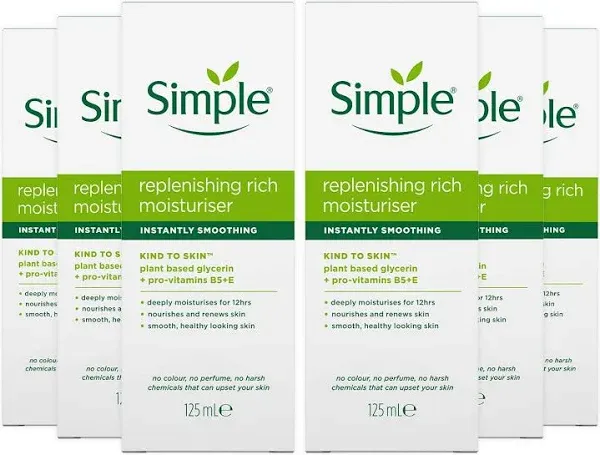 Simple Kind to Skin Facial Moisturizer Replenishing Rich 4.2 oz