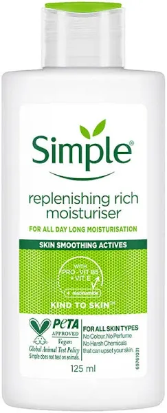 Simple Kind to Skin Facial Moisturizer Replenishing Rich 4.2 oz