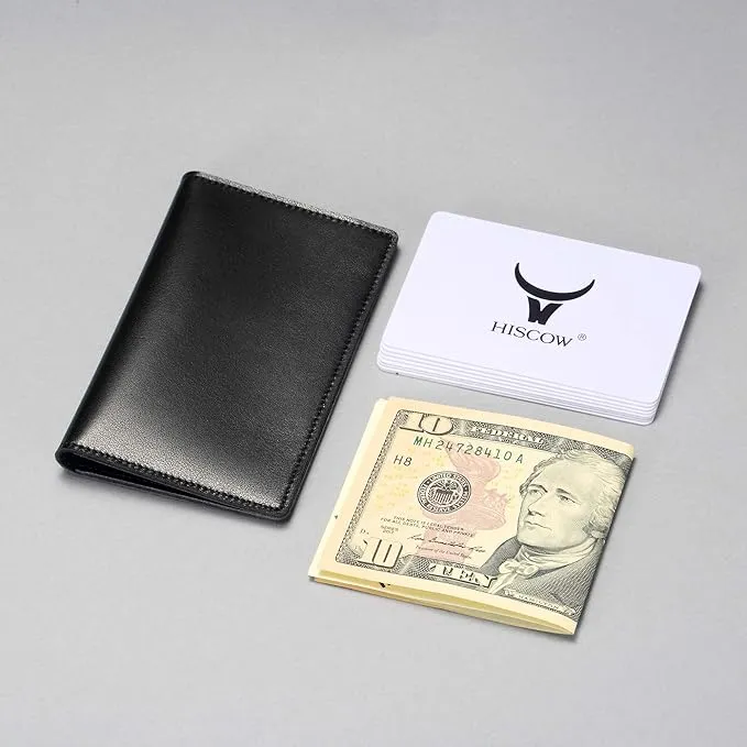 HISCOW Minimalist Thin Bifold Card Holder