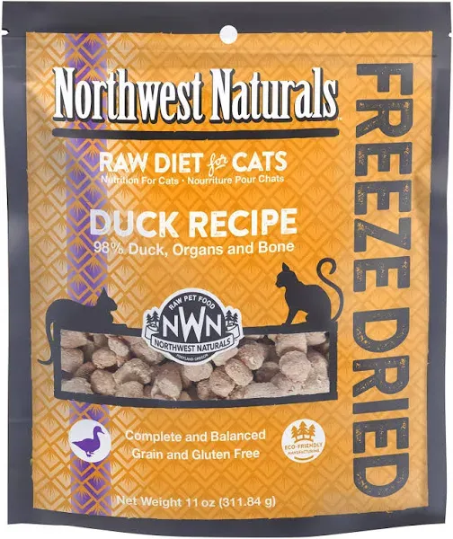 Northwest Naturals Cat Freeze Dried Food Duck 11 oz